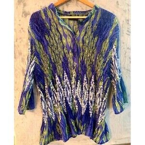 NEW Maggie Barnes Tunic Womens 2X Turquoise ‎ Cottage Core Plus Size Boho